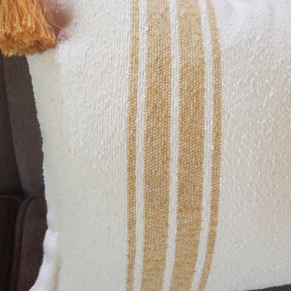 Gorgeous Gold and Cream Throw Pillow - Picture 2 of 4